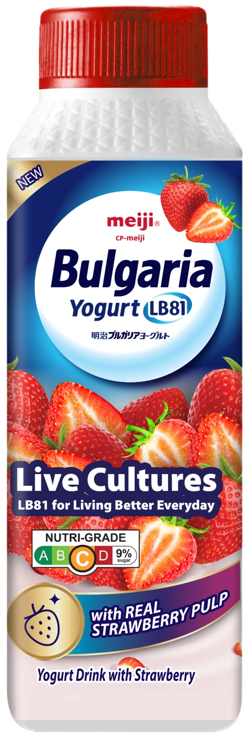 Meiji Bulgaria LB81 dâu tây, nắp đỏ
