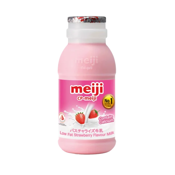 Sữa thanh trùng Meiji Hương Dâu Ít Béo 200ml