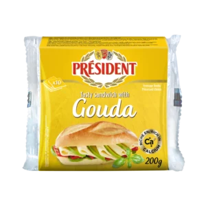 Phô mai lát chế biến vị Gouda Président 200g