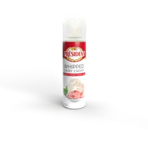 Kem sữa đánh bông Président Whipped Cream 20% Chất Béo Dạng Xịt 250g