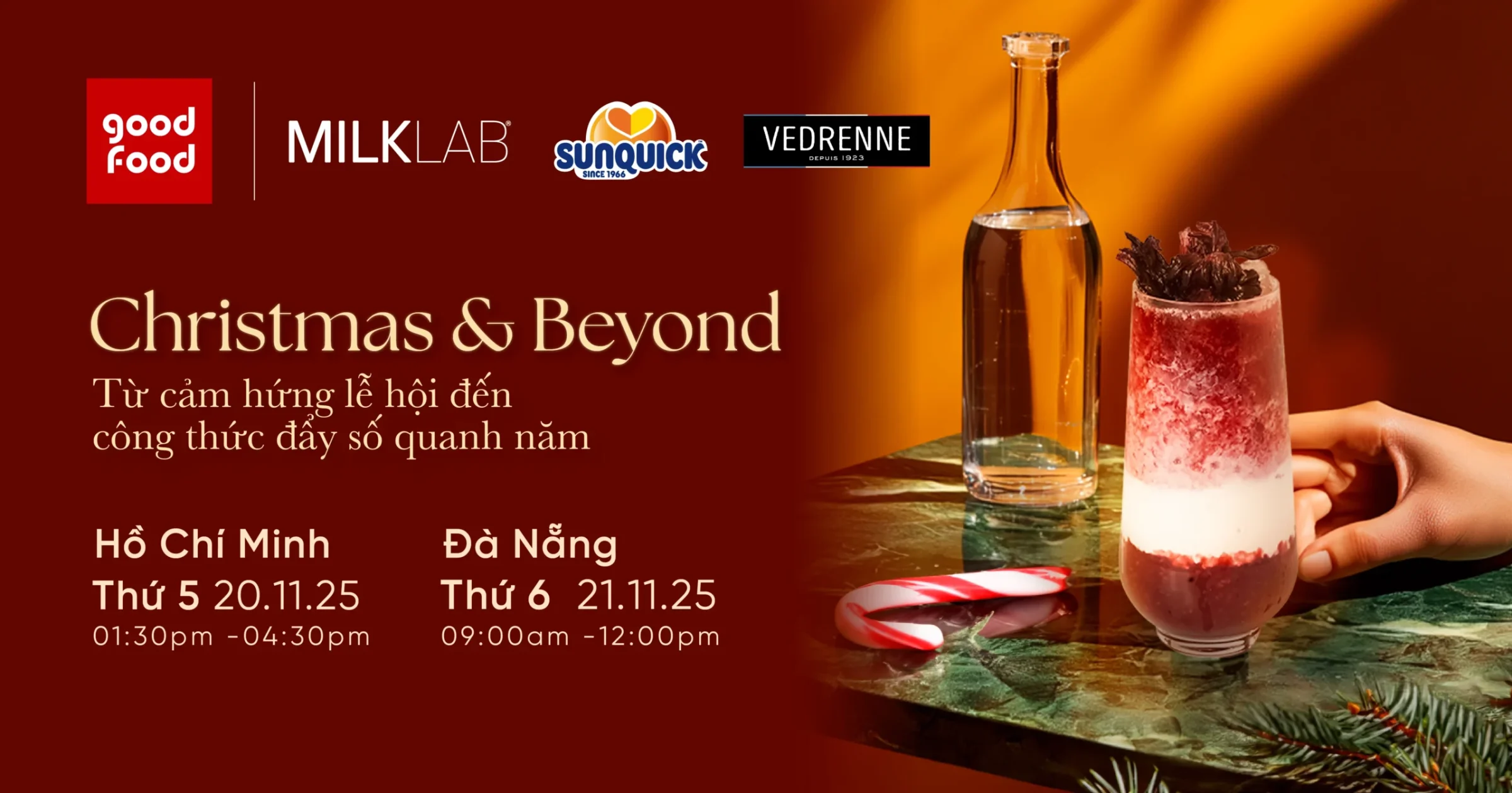 workshop pha chế đồ uống giáng sinh